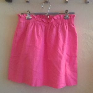 J.Crew pink stretchy mini skirt